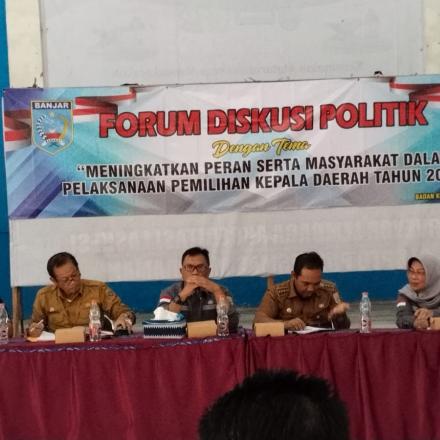 Pambakal Bawahan Seberang Hadiri Kegiatan Forum Diskusi Politik Bersama Camat Matataman